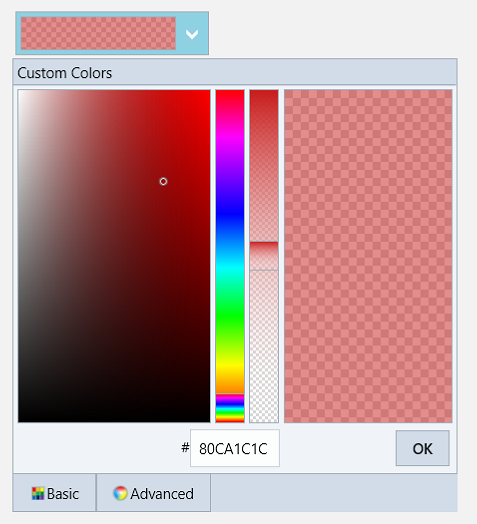 使用内置的颜色编辑器创建自定义颜色