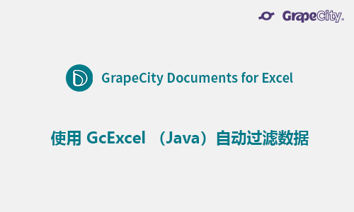 使用 GcExcel （Java）自动过滤 Excel 中的数据