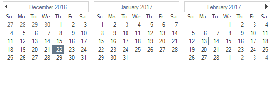 ComponentOne CalendarView